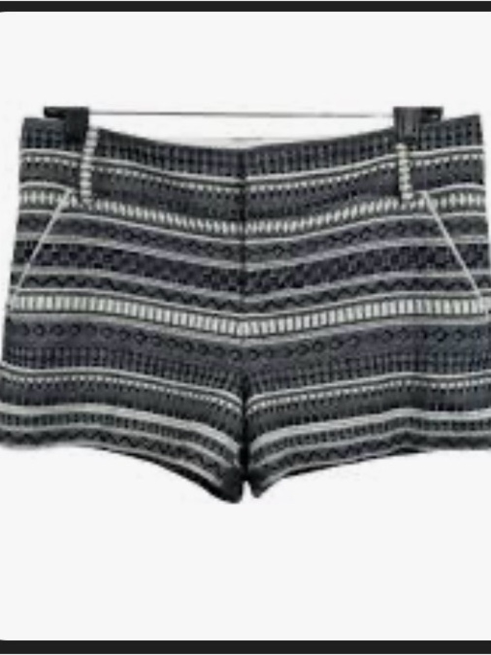 Alice + Olivia Patterned Black & White Women's Shorts